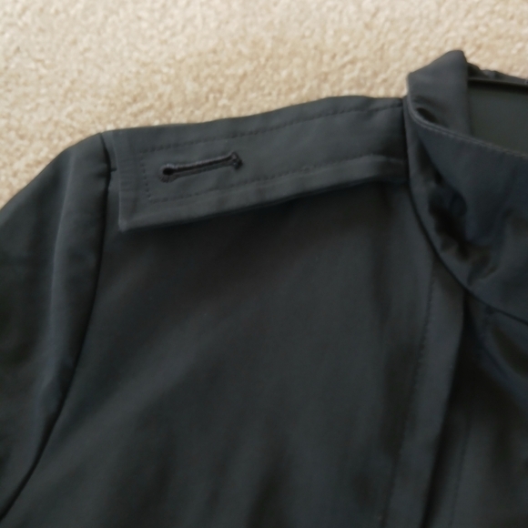 Kenneth Cole Women's Black Collared Button Up Trench Coat Size M - Picture 9 of 9